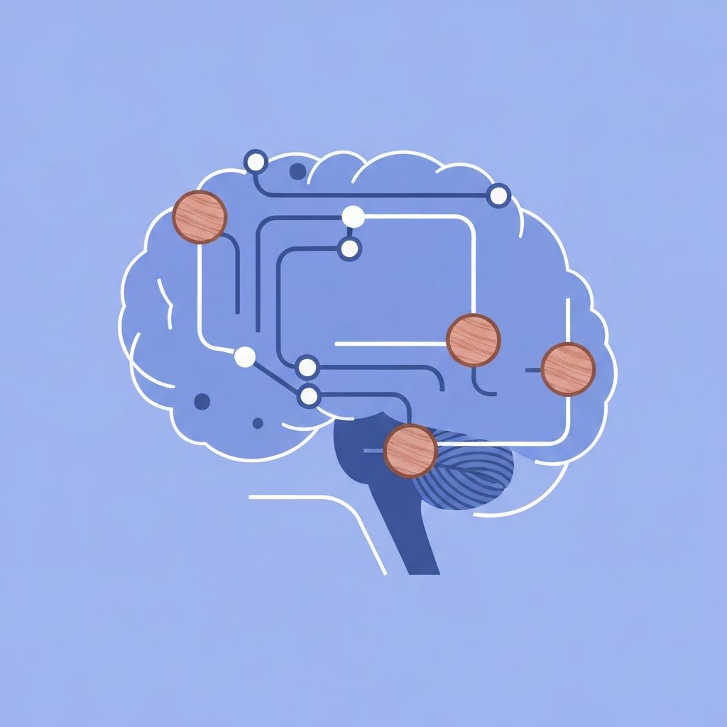 Neurobiological illustration of dopamine reward pathways in the brain